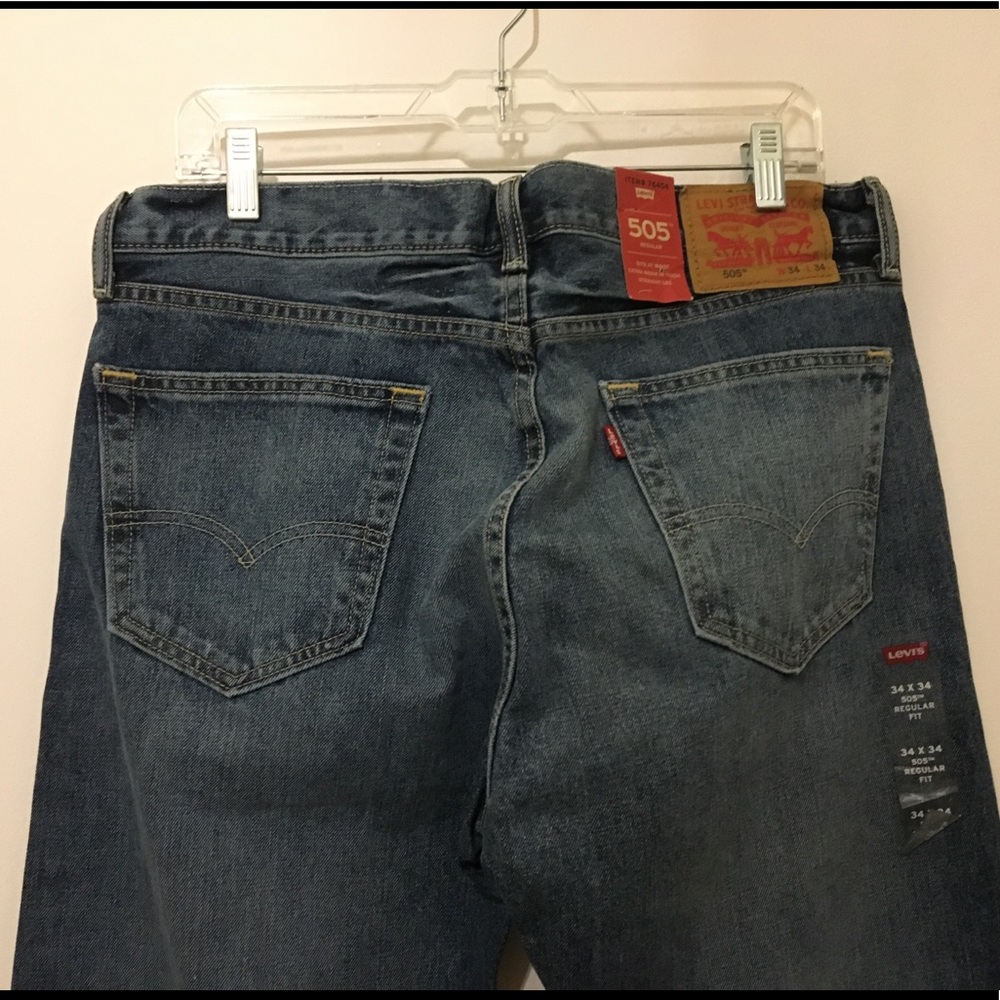 Levi's 505 Regular Fit Men’s Jeans - Picture 3 of 7